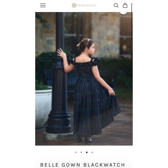 Trish Scully NWT Belle Gown Blackwatch Tartan Plaid Christmas Holiday Dress  6 - Picture 15 of 15